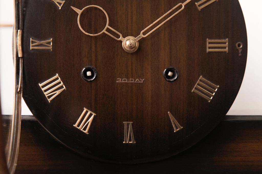 アンティーク雑貨　昭和中期　AICHI(愛知時計電機)　ゼンマイ式　30DAY　置時計(振り子時計)