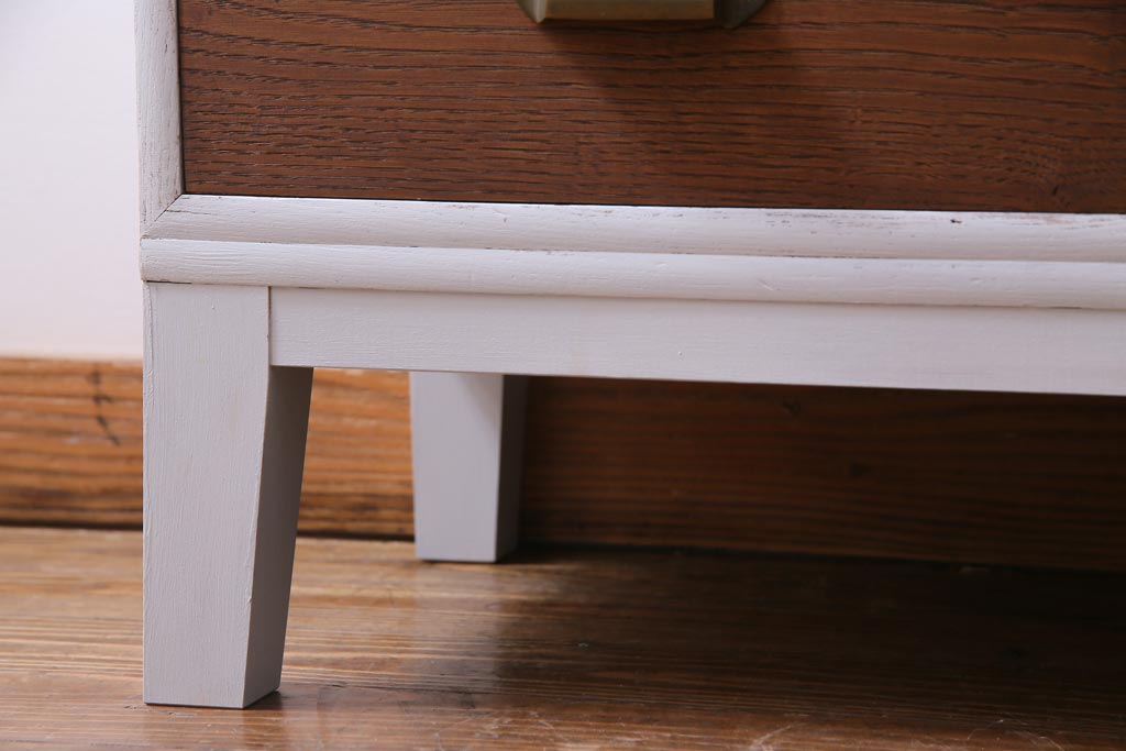 ペイント家具 当店オリジナルガラス入り フレンチグレーが