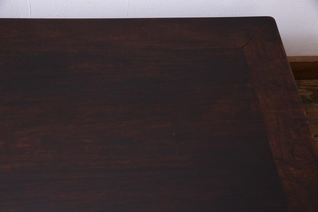 アンティーク家具　和製アンティーク　紫檀　深い色味が美しい時代物の座卓(ローテーブル)