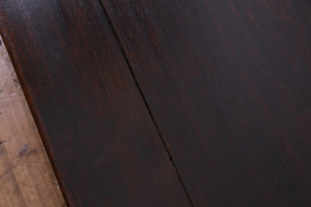 アンティーク家具　和製アンティーク　紫檀　深い色味が美しい時代物の座卓(ローテーブル)