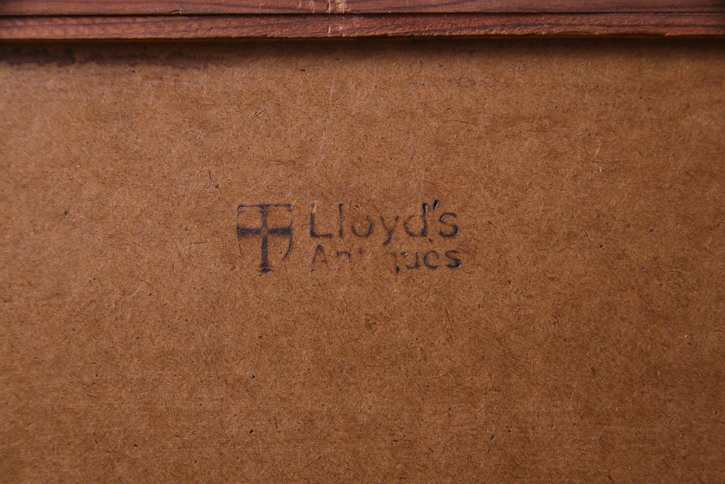アンティーク雑貨　北欧ビンテージ　タイルがおしゃれなウォールミラー(鏡、Lloyd's Antiques)