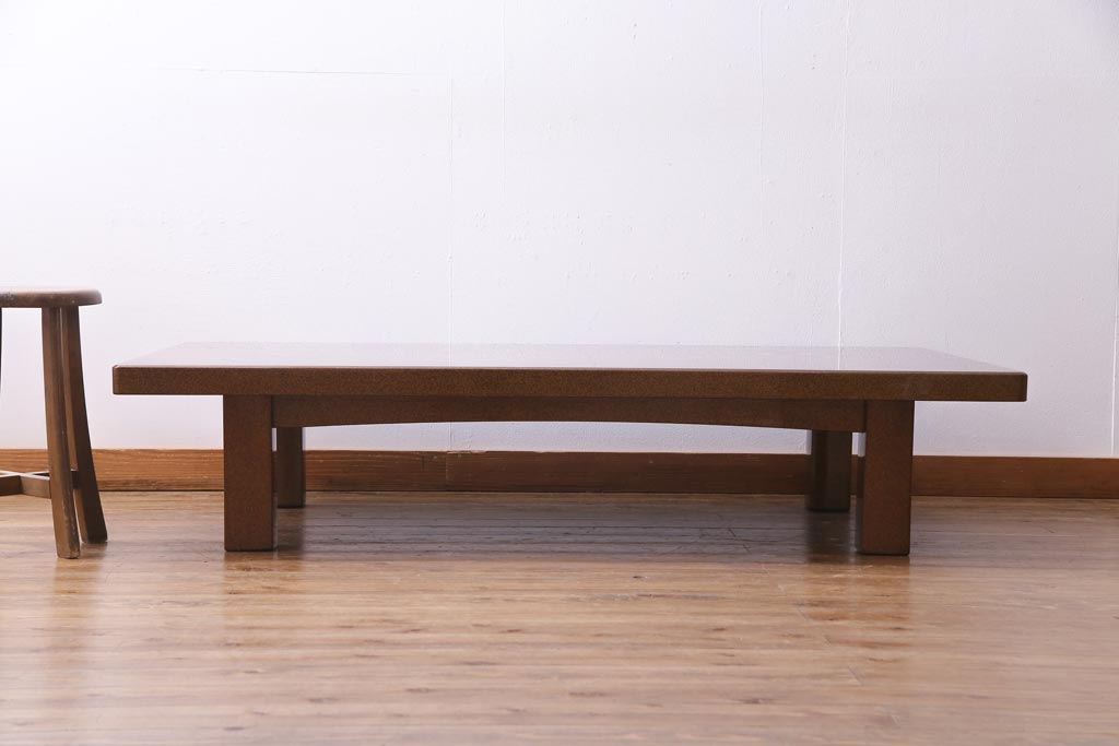 中古　山本幸三郎作　輪島塗　梨地蒔絵　草花の図　日本風情漂う上品な座卓(ローテーブル)