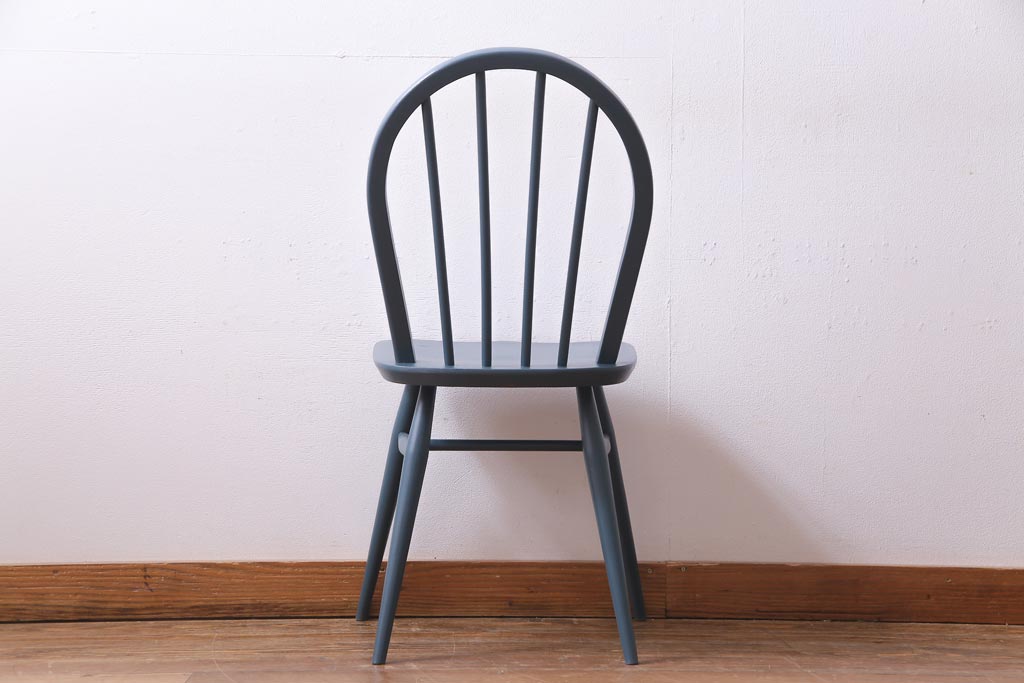 ペイント家具　イギリスビンテージ　ERCOL(アーコール)　シックな色合いのフープバックチェア(椅子、ダイニングチェア、ヴィンテージ)