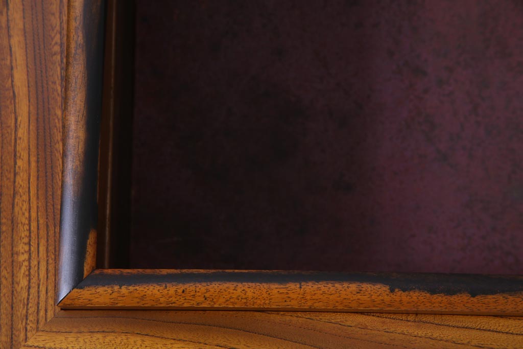 アンティーク雑貨　中古　総ケヤキ無垢材　極厚天板　立派な佇まいの国産関西火鉢(長火鉢、囲炉裏)(定価約50万円)