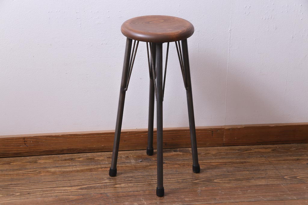 ラフジュ工房オリジナル　シンプルで馴染みやすいハイスツール(椅子)(1)