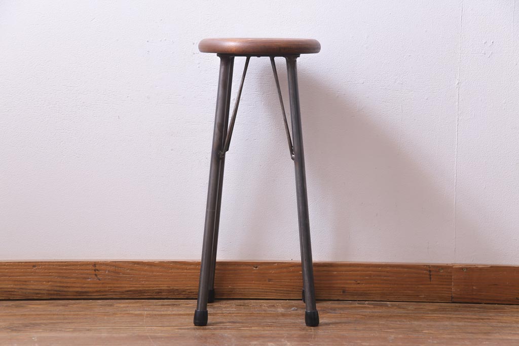 ラフジュ工房オリジナル　シンプルで馴染みやすいハイスツール(椅子)