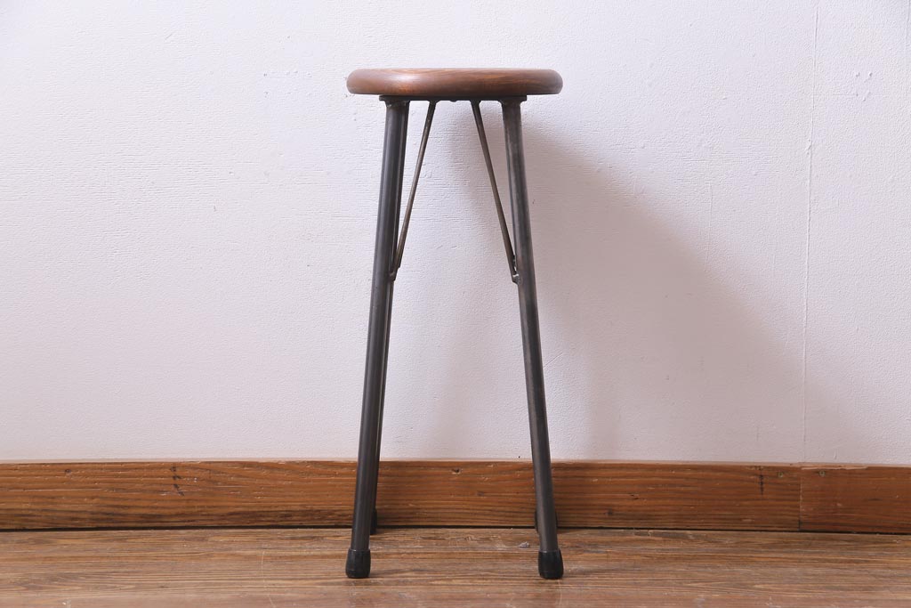 ラフジュ工房オリジナル　ユニセックスな雰囲気が魅力のハイスツール(椅子)(1)