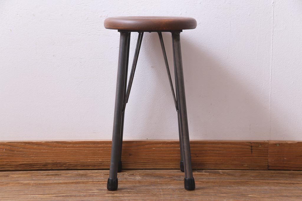 ラフジュ工房オリジナル　ユニセックスな雰囲気が魅力のスツール(椅子)(1)