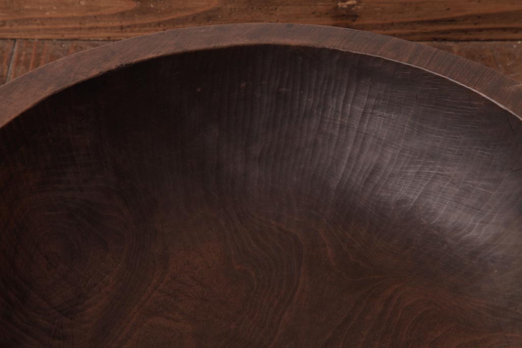 アンティーク雑貨　和製アンティーク　深みのある木味が素敵なこね鉢(ディスプレイ雑貨)