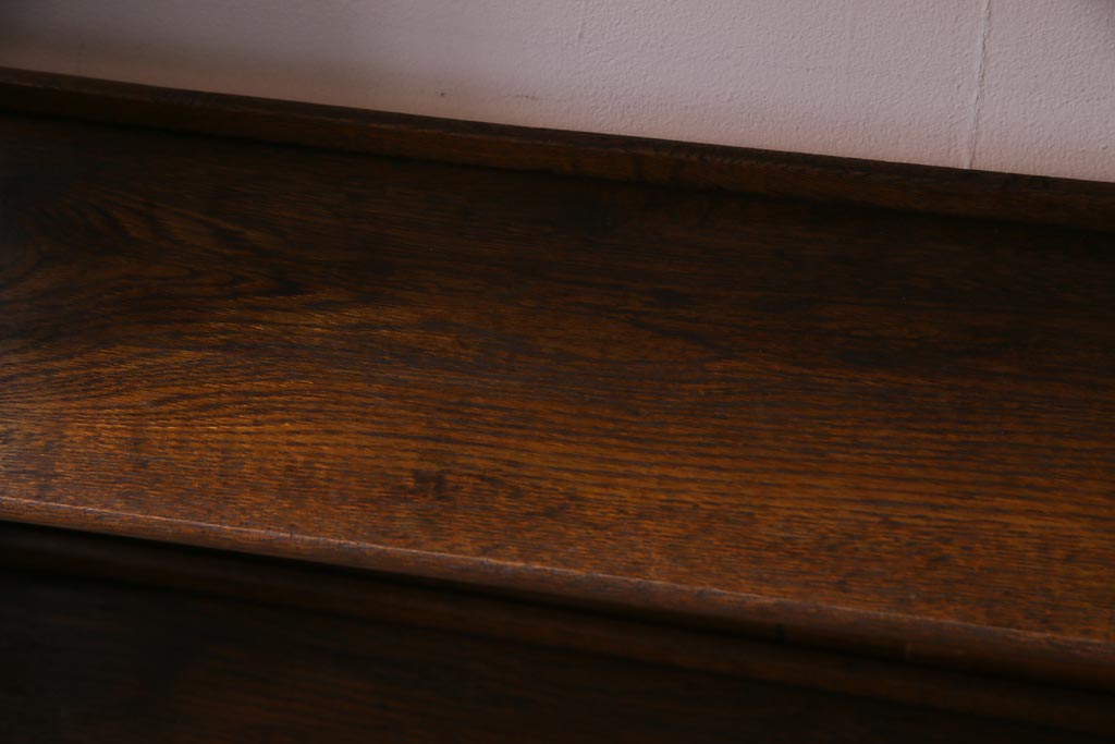レトロ家具　昭和初期　栓材　木味がレトロな楔(くさび)式オープンラック(本棚、飾り棚、ディスプレイラック)