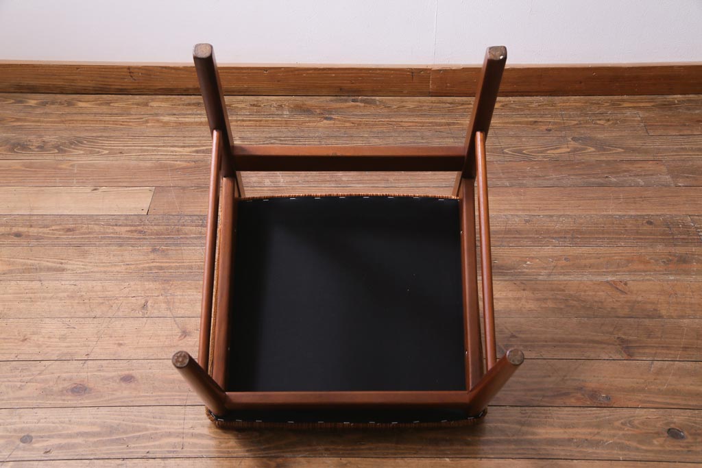 ヴィンテージ家具　北欧ビンテージ　チーク材　レトロで温かな雰囲気漂うダイニングチェア(椅子、ワークチェア)(2)