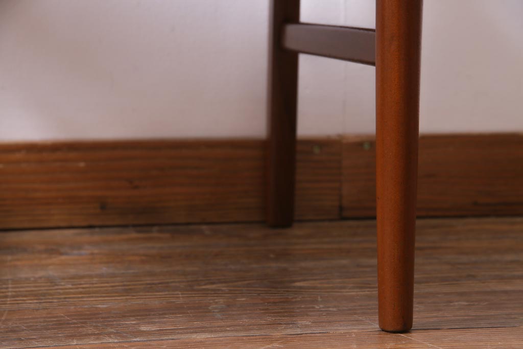 ヴィンテージ家具　北欧ビンテージ　チーク材　レトロで温かな雰囲気漂うダイニングチェア(椅子、ワークチェア)(3)