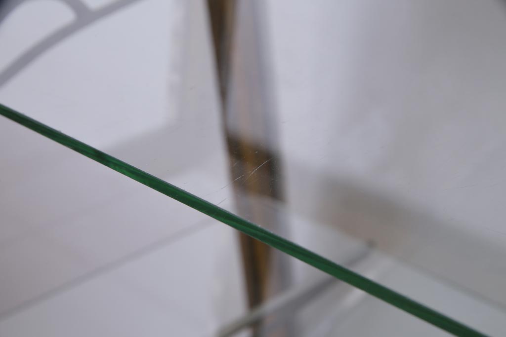 レトロ家具　昭和レトロ　異なる素材が組み合わさったユニークなガラスケース(ショーケース、陳列棚)