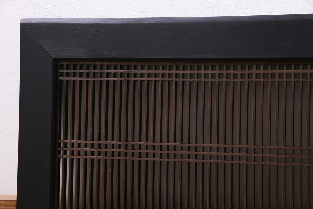 ペイント建具 片面ガラス 格子・枡つなぎ シックな色合いの組子