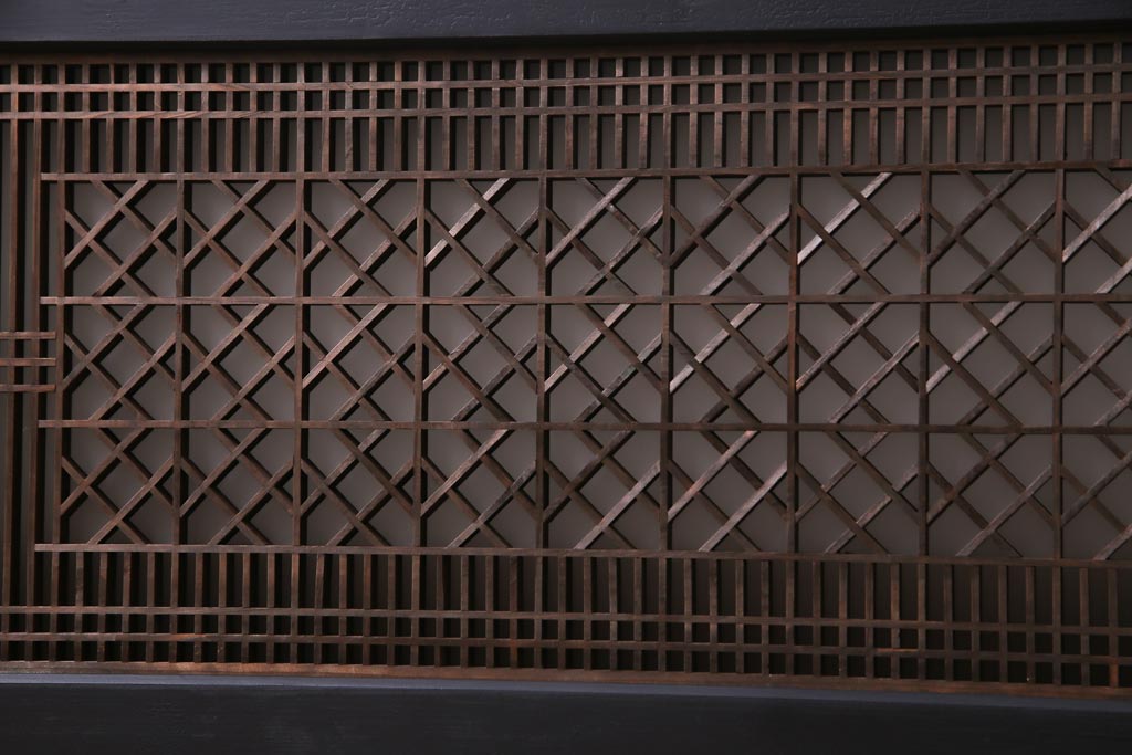 ペイント建具 片面ガラス 格子・枡つなぎ シックな色合いの組子