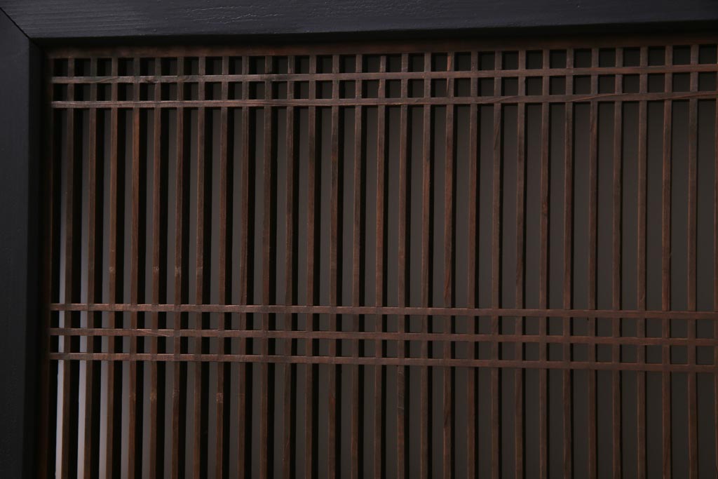 【送料無料/新品】 ペイント建具 シックな色合いの組子 格子・枡つなぎ 片面ガラス 建具