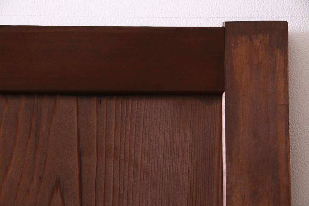 和製アンティーク　昭和期　上品な和の雰囲気漂う組子入り板戸(引き戸、建具)4枚セット
