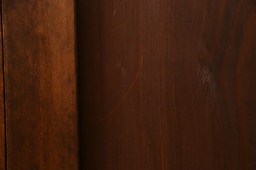 和製アンティーク　昭和期　上品な和の雰囲気漂う組子入り板戸(引き戸、建具)4枚セット