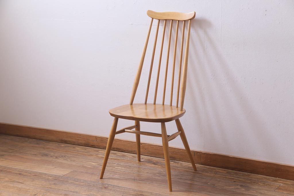 ヴィンテージ家具　イギリスビンテージ　ERCOL(アーコール)　ゴールドスミス　ナチュラルな木味のチェア(椅子)(1)