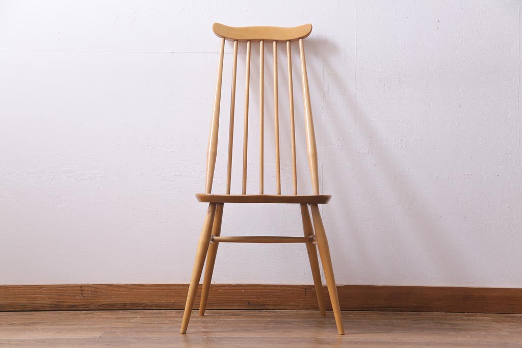 ヴィンテージ家具　イギリスビンテージ　ERCOL(アーコール)　ゴールドスミス　ナチュラルな木味のチェア(椅子)(1)