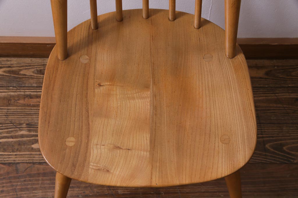 ヴィンテージ家具　イギリスビンテージ　ERCOL(アーコール)　ゴールドスミス　ナチュラルな木味のチェア(椅子)(1)