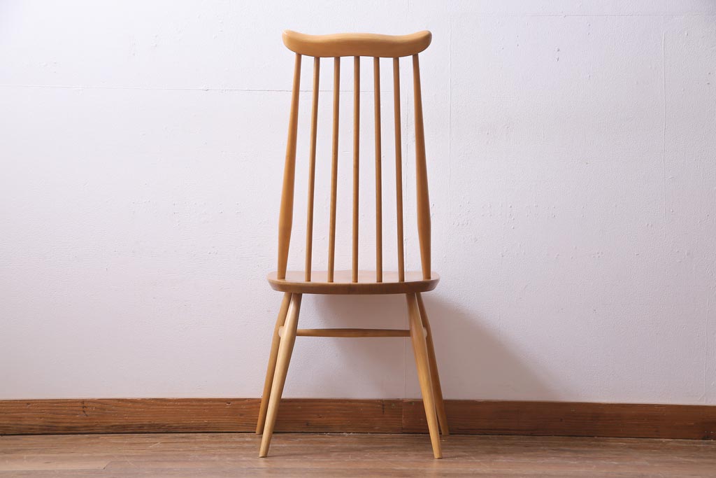 ヴィンテージ家具　イギリスビンテージ　ERCOL(アーコール)　ゴールドスミス　ナチュラルな木味のチェア(椅子)(1)