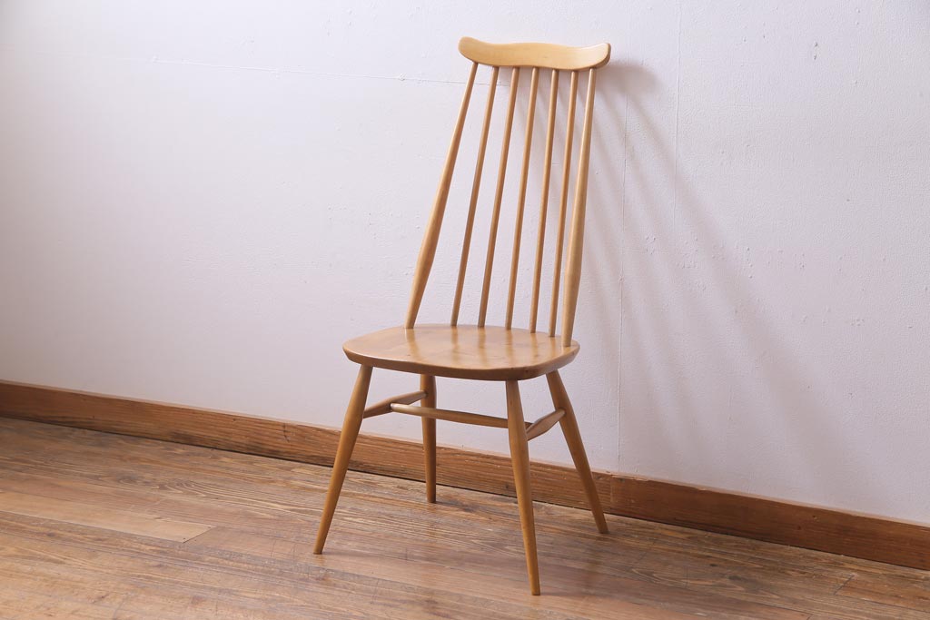 ヴィンテージ家具　イギリスビンテージ　ERCOL(アーコール)　ゴールドスミス　ナチュラルな木味のチェア(椅子)(2)