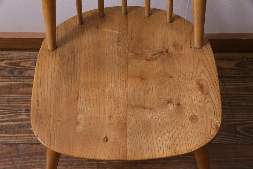 ヴィンテージ家具　イギリスビンテージ　ERCOL(アーコール)　ゴールドスミス　ナチュラルな木味のチェア(椅子)(2)