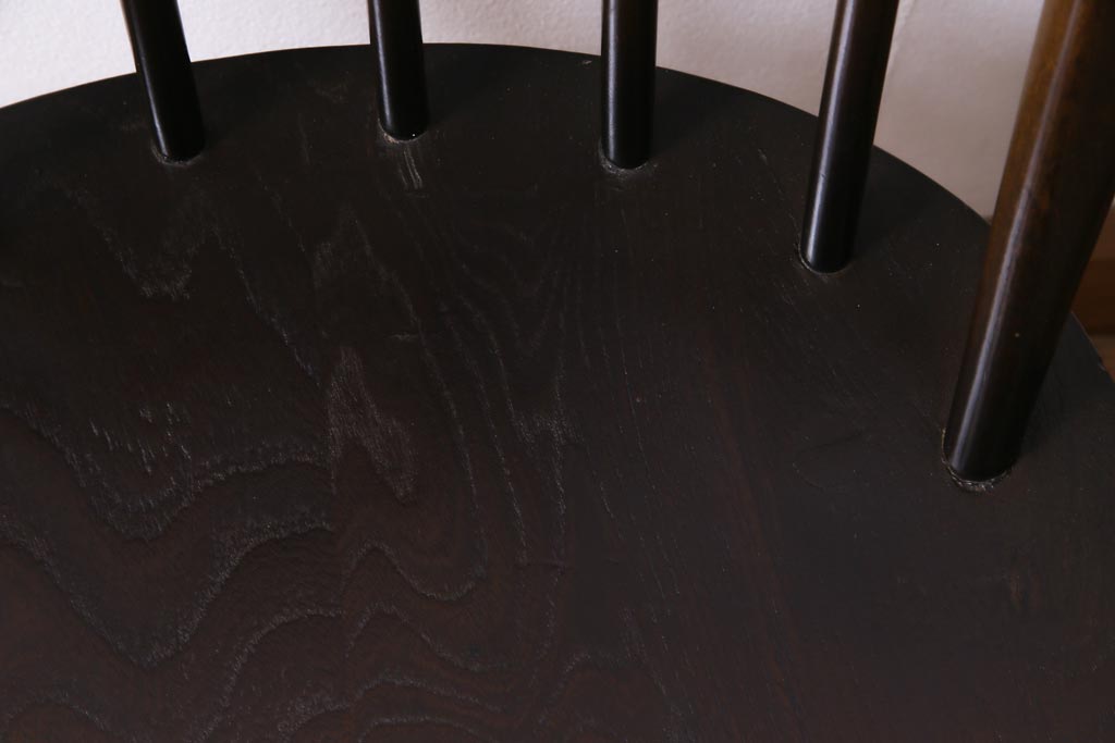 ヴィンテージ家具　イギリスビンテージ　ERCOL(アーコール)　落ちついた色味のウィンザーチェア(ワークチェア、椅子、ウインザーチェア)(1)