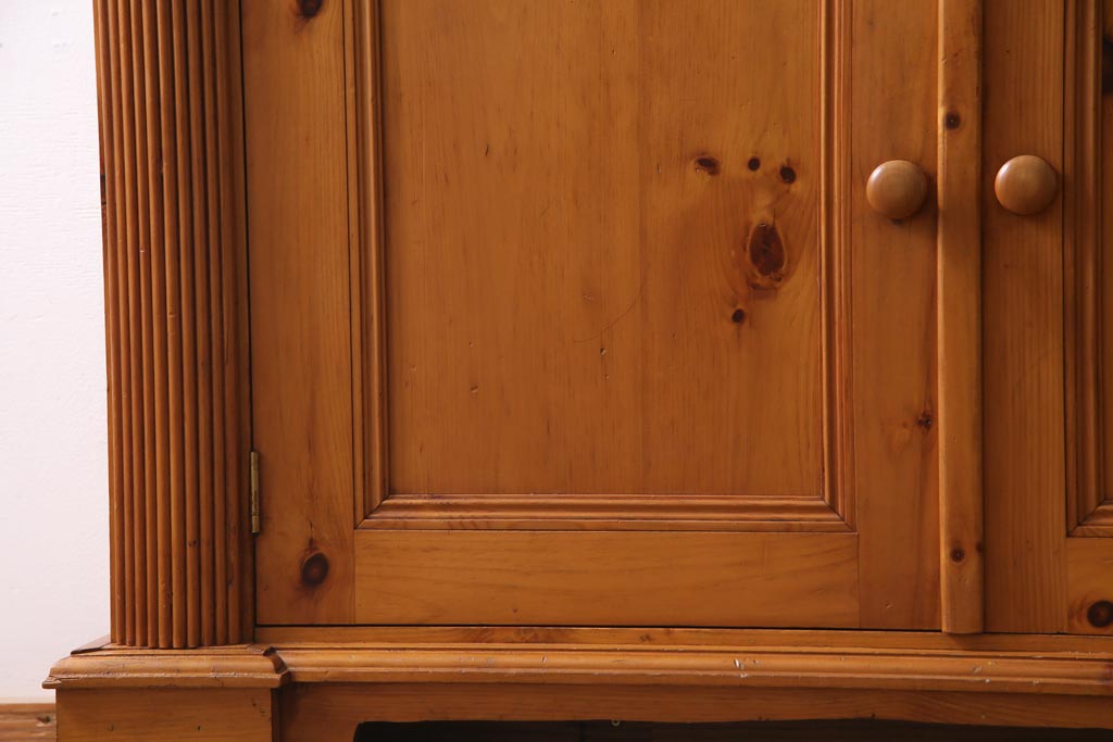 ヴィンテージ家具　フランスビンテージ　パイン材　ナチュラルカントリーにぴったりなカップボード(オープンラック、飾り棚)
