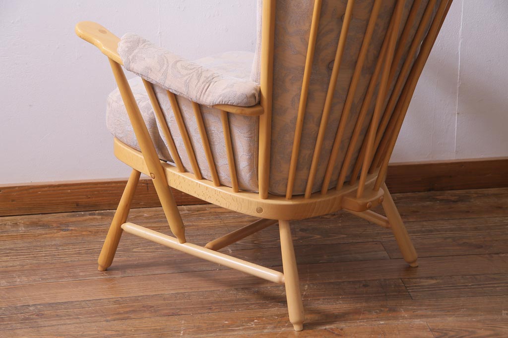 中古　イギリス　ERCOL(アーコール)　エバーグリーン　1人掛けイージーチェア(アームチェア、ソファ)(定価約29万円)(1)