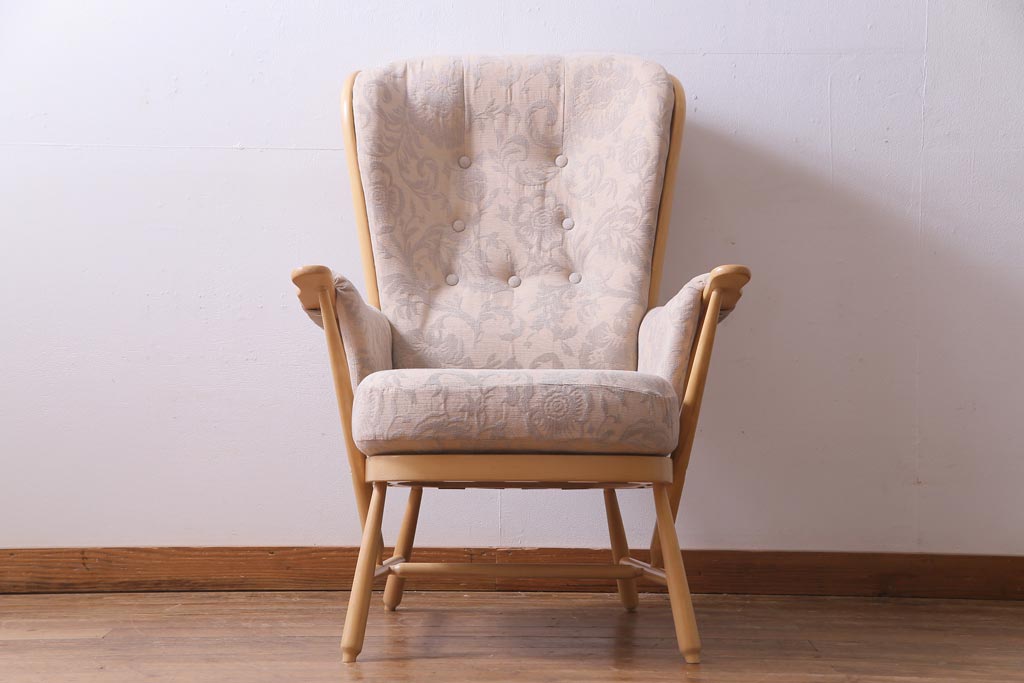 中古　イギリス　ERCOL(アーコール)　エバーグリーン　1人掛けイージーチェア(アームチェア、ソファ)(定価約29万円)(2)