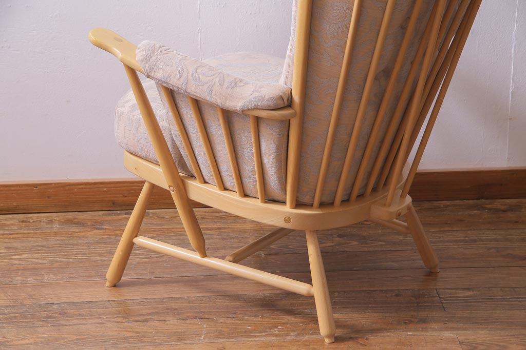 中古　イギリス　ERCOL(アーコール)　エバーグリーン　1人掛けイージーチェア(アームチェア、ソファ)(定価約29万円)(2)