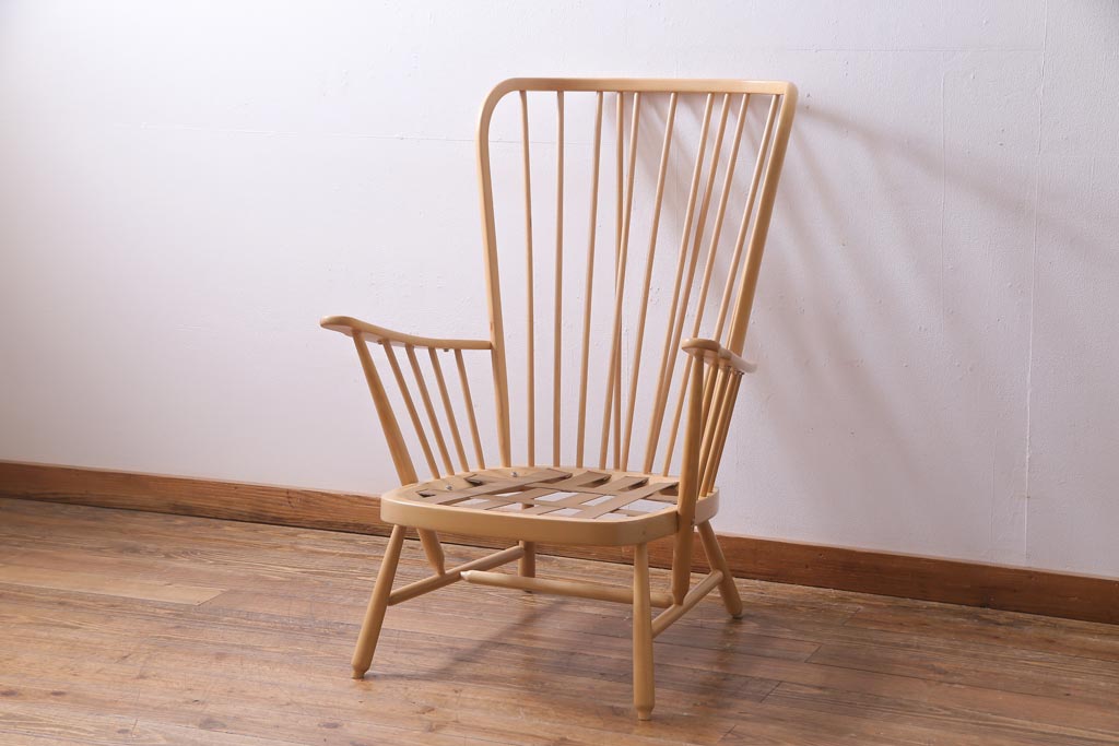 中古　イギリス　ERCOL(アーコール)　エバーグリーン　1人掛けイージーチェア(アームチェア、ソファ)(定価約29万円)(2)