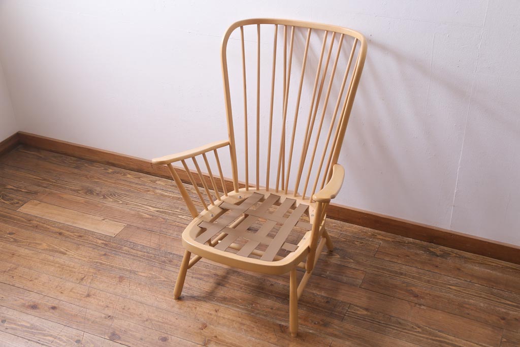 中古　イギリス　ERCOL(アーコール)　エバーグリーン　1人掛けイージーチェア(アームチェア、ソファ)(定価約29万円)(2)