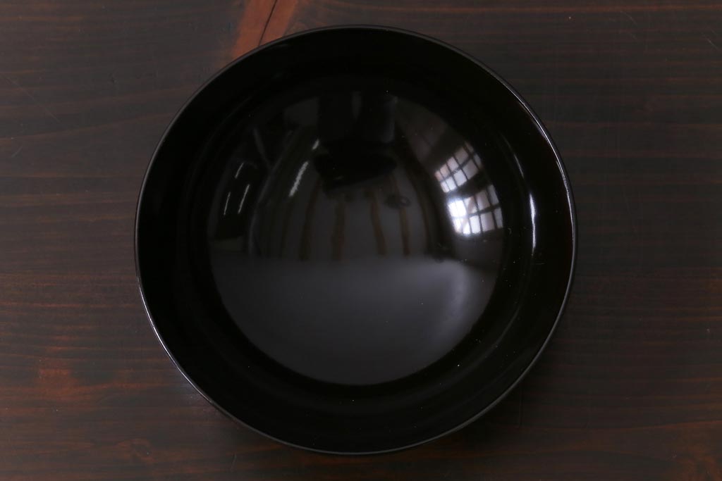 和製アンティーク　蒔絵　鴨　和モダンな蓋付き椀5つセット(お椀、漆器)(2)