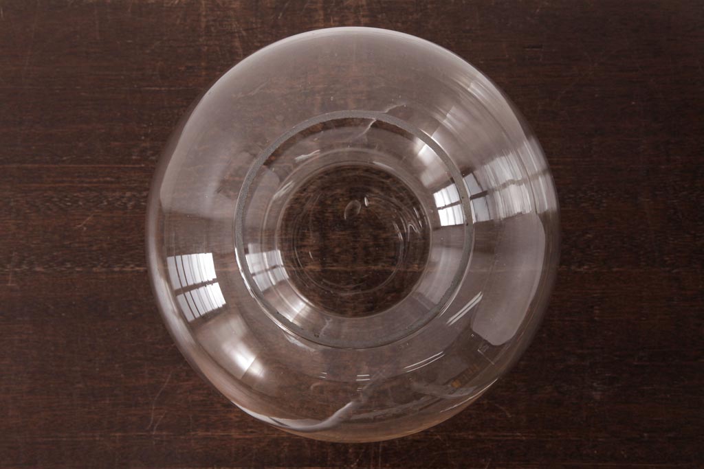 アンティーク雑貨　昭和レトロ　ふっくらとしたフォルムが可愛らしい地球瓶(ガラス瓶、ガラスビン)(2)