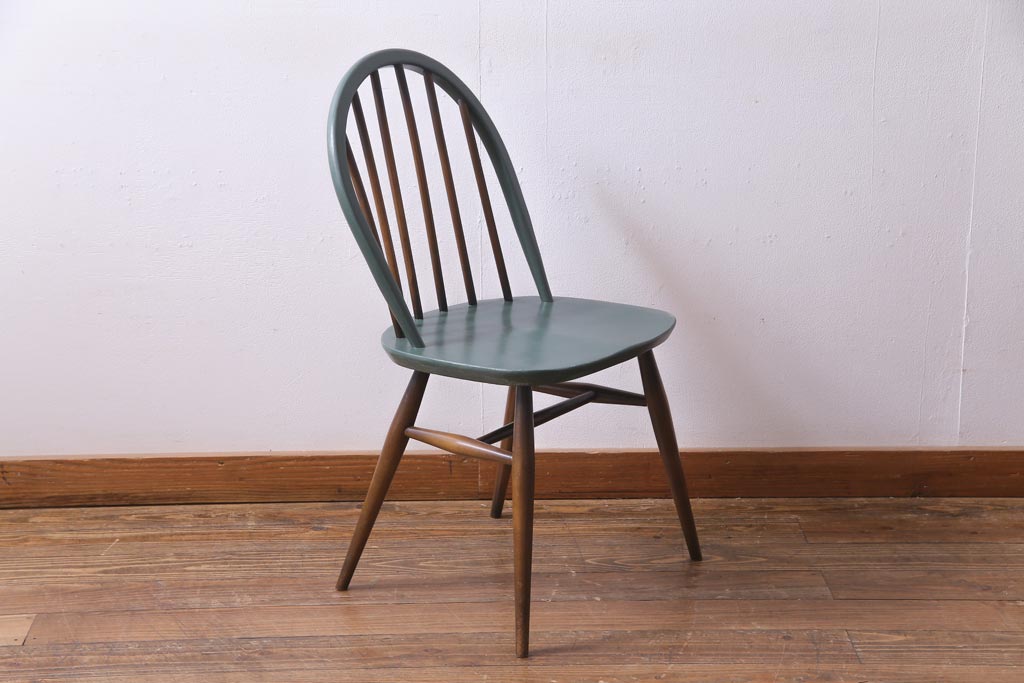 ペイント家具　ERCOL(アーコール)　アースカラーが優しげな雰囲気醸し出すウィンザーダイニングチェア(椅子)