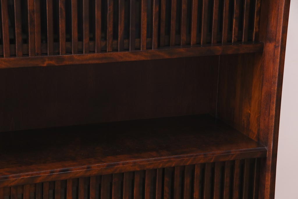 中古　九州民芸家具　和モダンなデザインが目を惹くサイドボード(収納棚、食器棚)