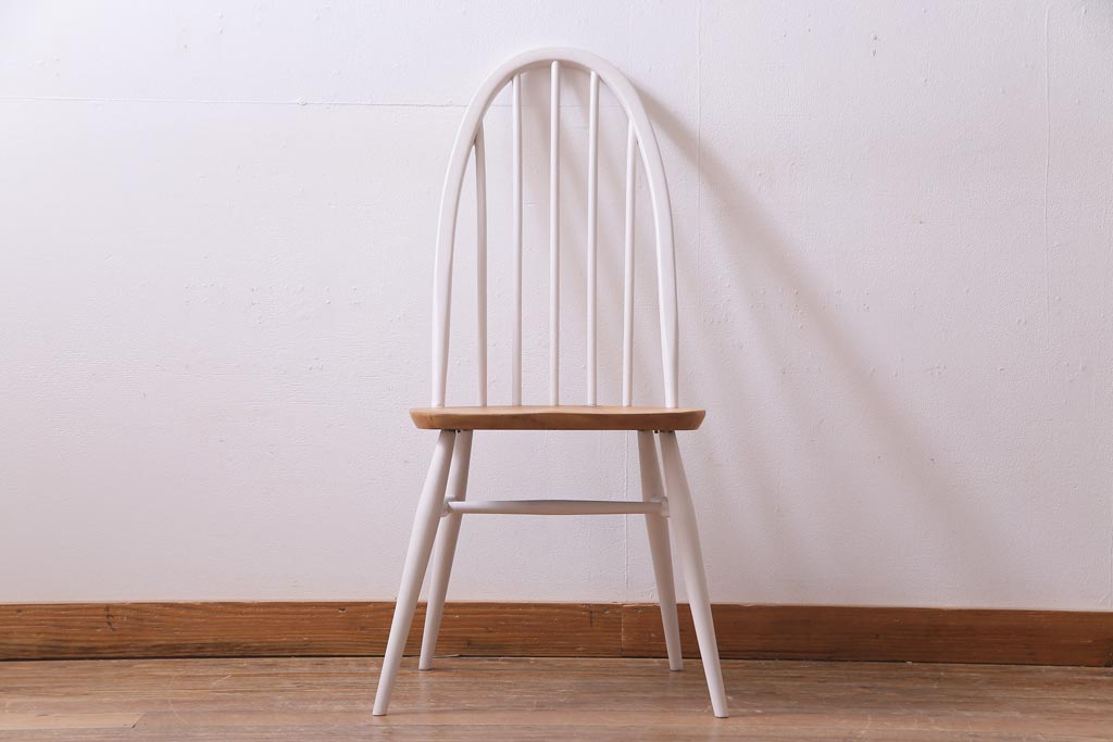 ヴィンテージ家具　ビンテージ　ERCOL(アーコール)　バイカラーがおしゃれなペイントクエーカーチェア(椅子)(1)