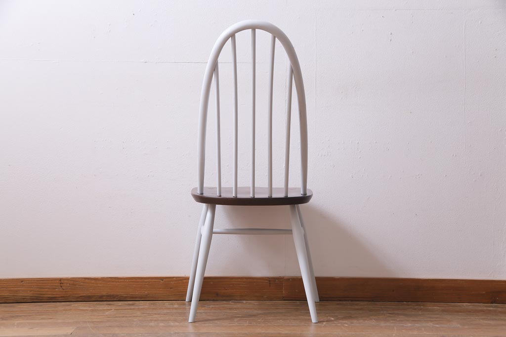 ヴィンテージ家具　ビンテージ　ERCOL(アーコール)　コントラストが目を引くペイントクエーカーチェア(椅子)(2)