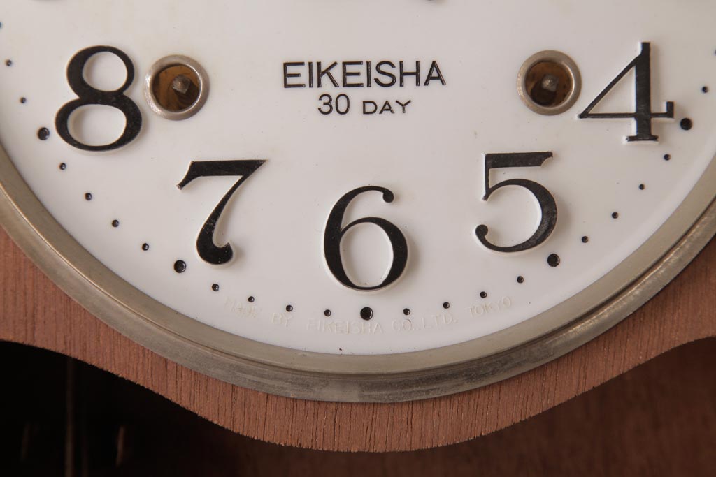 アンティーク雑貨　昭和レトロ　EIKEISHA(栄計舎)　SUPER DELUXE　振り子時計(柱時計、壁掛け時計)
