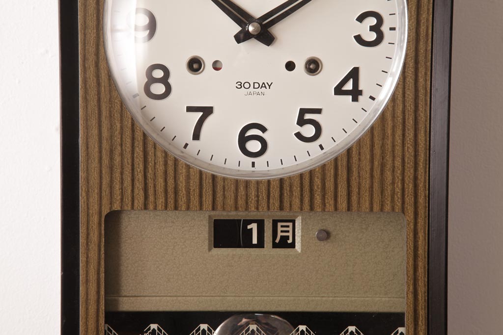 アンティーク雑貨 昭和期 SEIKO(セイコー) 30DAY ゼンマイ式 メンズライクにも合う振り子時計(柱時計、掛け時計) | ラフジュ工房