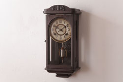 アンティーク雑貨　明治期　戦前　高野時計(高野精密工業)　手巻き式　スリゲル型振り子時計(柱時計、掛け時計)