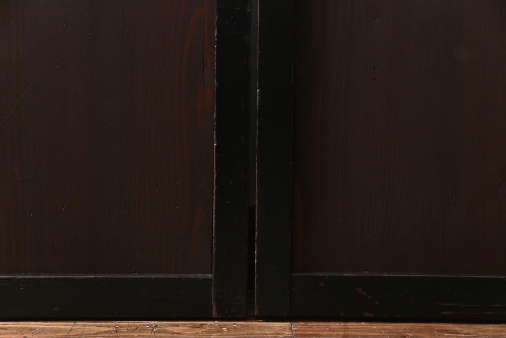 和製アンティーク　大正昭和初期　倹飩式　しっとりとした和の雰囲気が魅力的な障子戸4枚セット(建具、引き戸、格子戸)