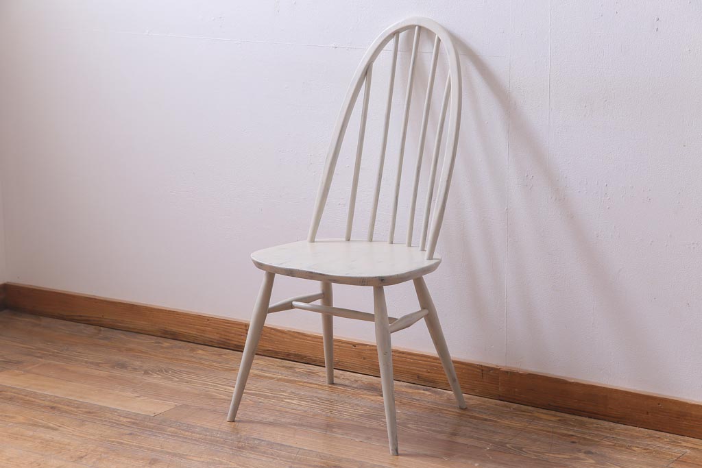 ペイント家具　ERCOL(アーコール)　シャビーテイストなクエーカーチェア(ダイニングチェア、椅子)