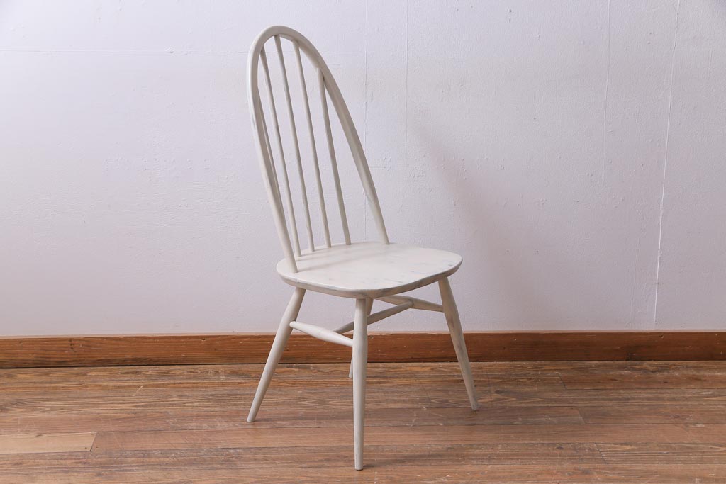 ペイント家具　ERCOL(アーコール)　シャビーテイストなクエーカーチェア(ダイニングチェア、椅子)