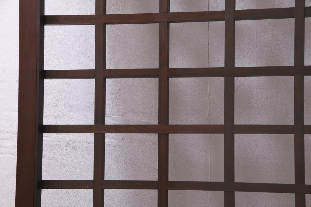 和製アンティーク　シンプルな格子が素敵なガラス戸1枚(引き戸、建具)