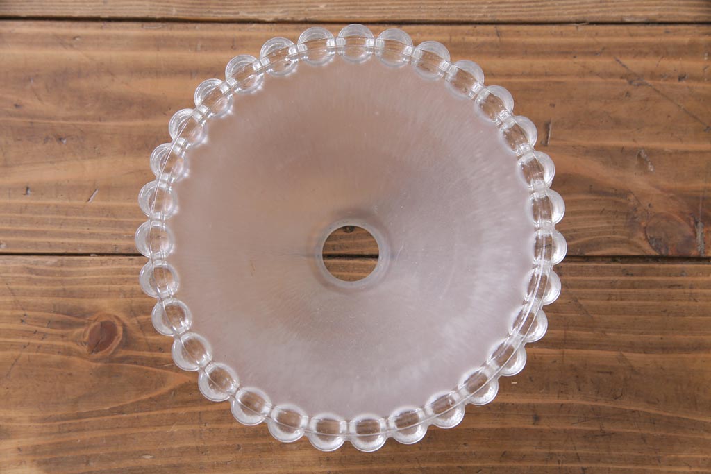 フランスビンテージ　縁に付いた丸いガラスが可愛らしいペンダントライト(天井照明、吊り下げ照明)(2)