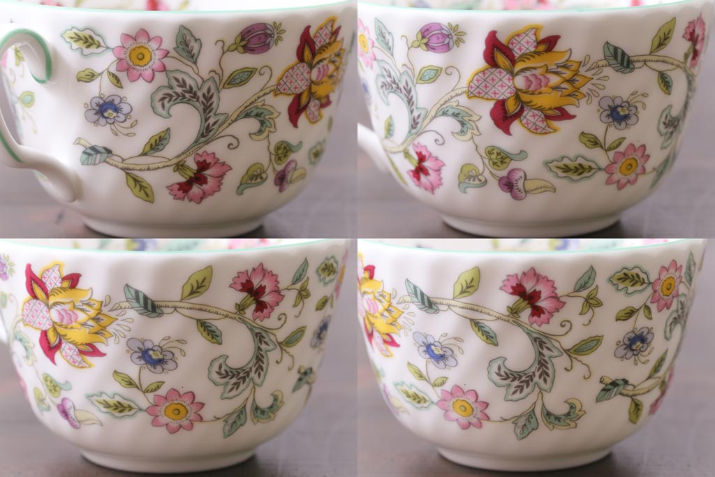 中古美品　イギリス　MINTON(ミントン)　Haddon Hall(ハドンホール)　ティーセット(カップ&ソーサー、プレート)(1)